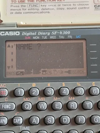 Agenda Electrónica Casio SF-4300 BE 32KB