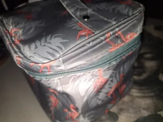 Neceser Flamencos Gris y Rosa