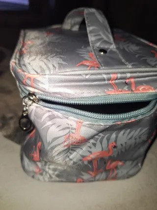 Neceser Flamencos Gris y Rosa