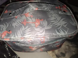 Neceser Flamencos Gris y Rosa