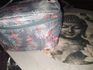 Neceser Flamencos Gris y Rosa