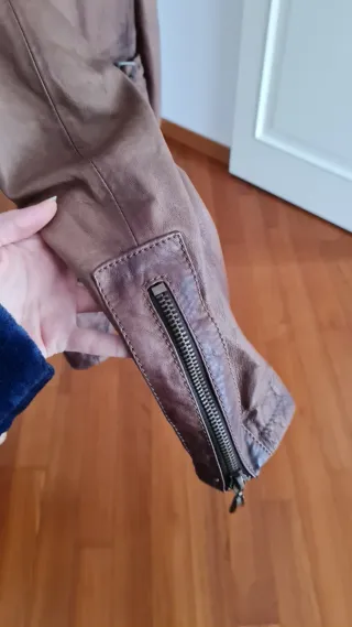 Giacca in vera pelle marrone