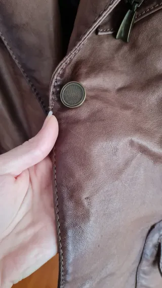 Giacca in vera pelle marrone