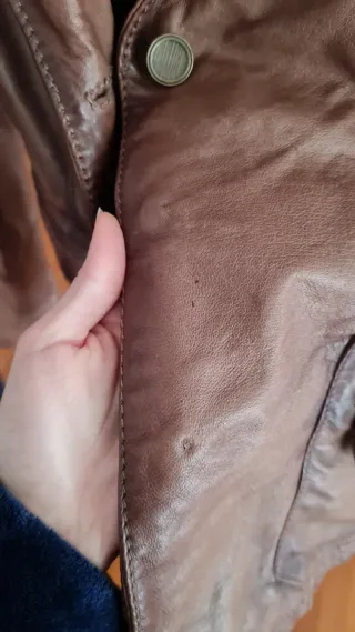 Giacca in vera pelle marrone