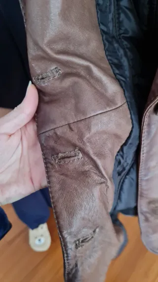 Giacca in vera pelle marrone