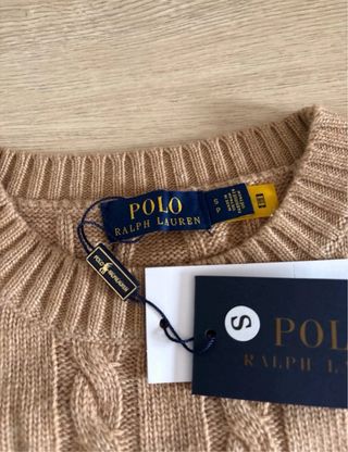 Jersey Polo Ralph Lauren Beige Cable Knit