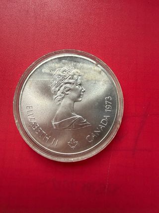 Moneda Plata Olimpiadas Montreal 1976