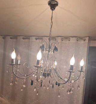 Lámpara de lágrimas cristal y metal