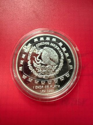 Moneda Plata 1 Onza Ley 0.999 Mexicana