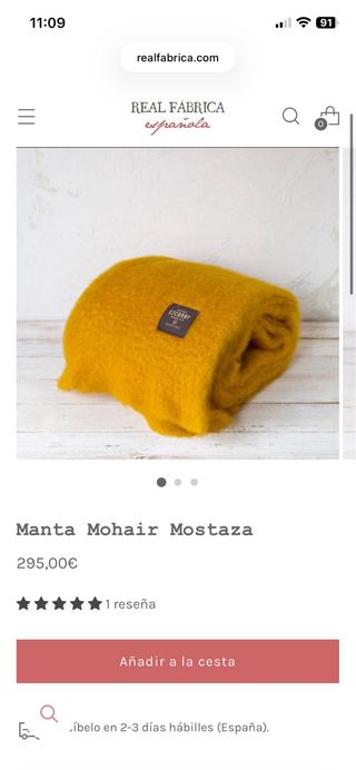 Manta Mohair Ezcaray Negra