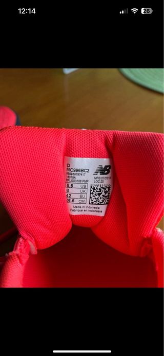 Zapatillas New Balance Talla 42