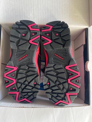 Botas de montaña niña rosa y negro Talla 28