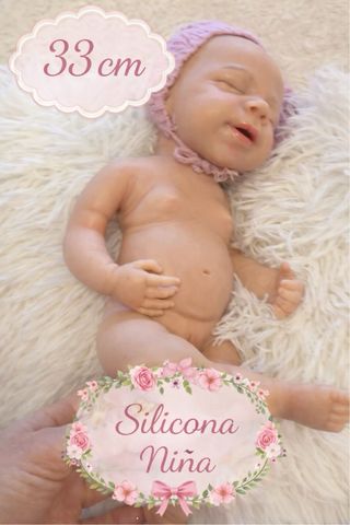 Muñeca silicona niña 33cm