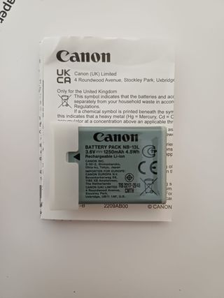 Batteria Canon NB-13L per fotocamera digitale