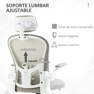 Silla de Oficina Ergonómica Malla Gris