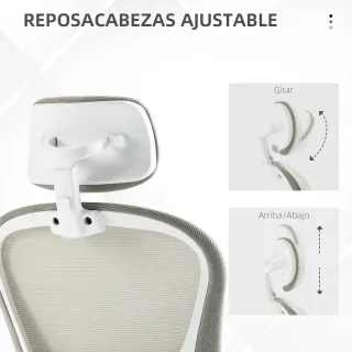 Silla de Oficina Ergonómica Malla Gris