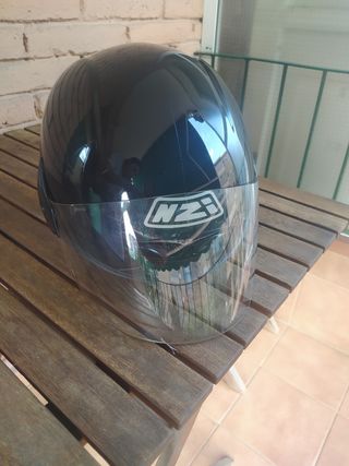 Casco NZI Negro Semiabierto