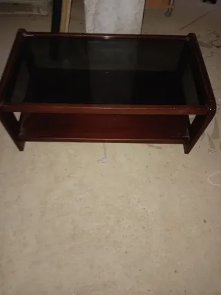 Mesas de centro madera y cristal