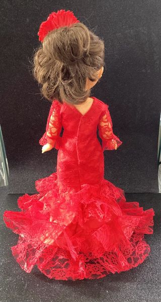 Nancy Vestido Flamenca Rojo Encaje.