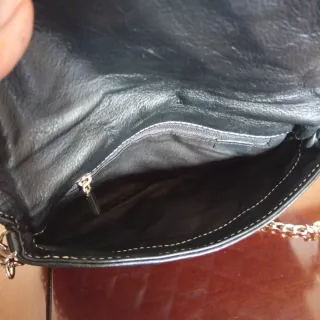 Bolso piel negro bandolera Purificación García