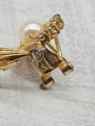 Pendientes Vintage Perlas Chapados Oro