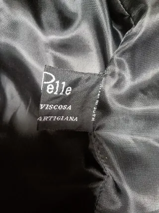 Giubbino vera pelle con cappuccio taglia S