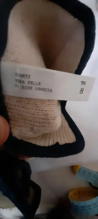 Guanti in vera pelle blu