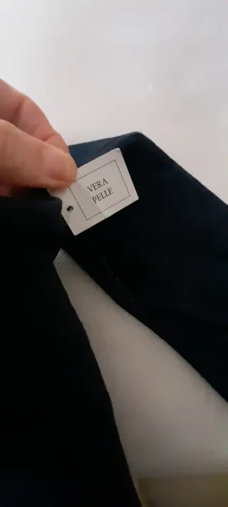 Guanti in vera pelle blu