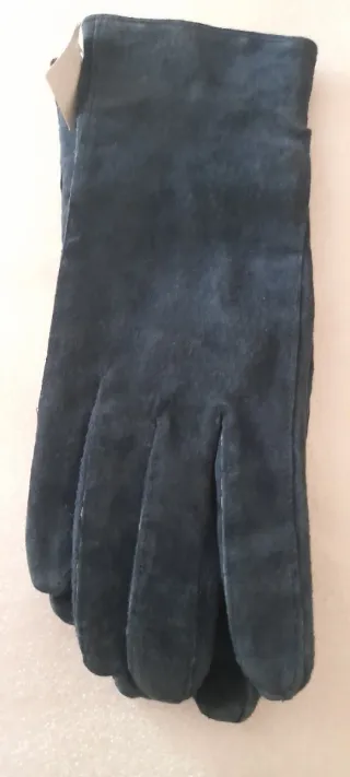 Guanti in vera pelle blu