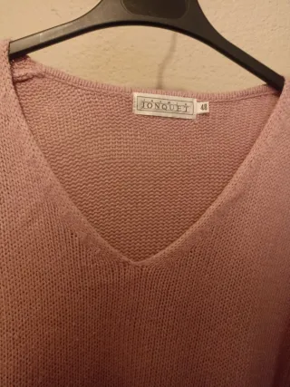 Jersey rosa punto talla 48