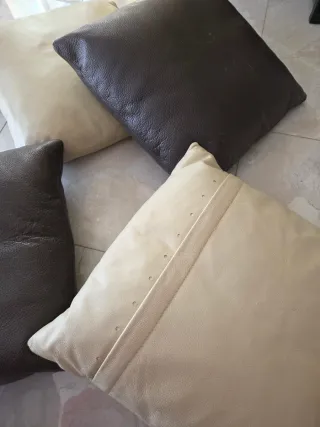 Lote 4 cojines piel El Corte Inglés