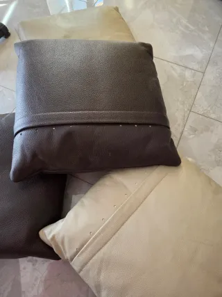 Lote 4 cojines piel El Corte Inglés