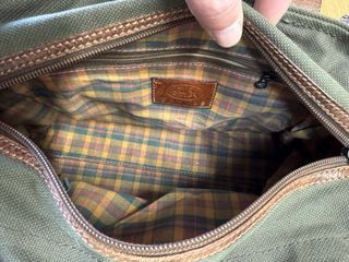 Borsa donna tela e pelle