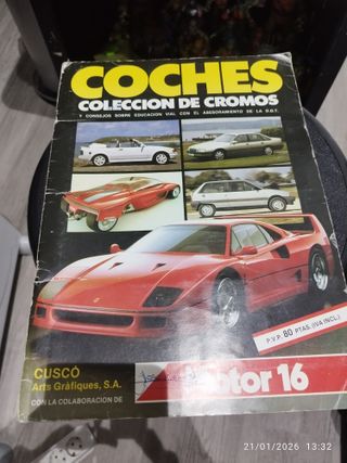 Lote 2 Álbumes Cromos Motor 16 Antiguos