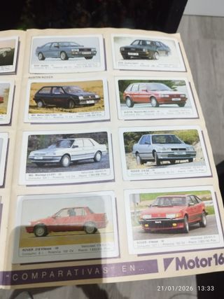 Lote 2 Álbumes Cromos Motor 16 Antiguos