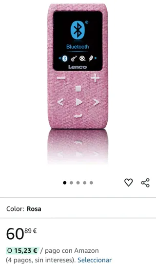 Reproductor MP3 Lenco Ximio 861pk Bluetooth