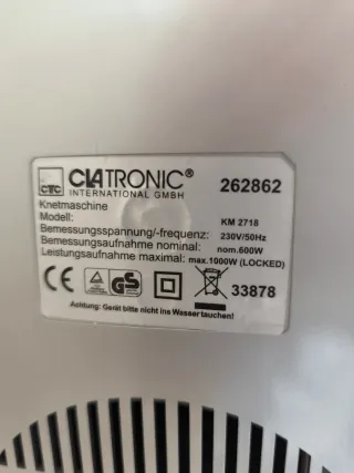 Amasadora Clatronic KM2718 con Accesorios