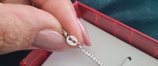 Bracciale tennis donna con cuore argento 925