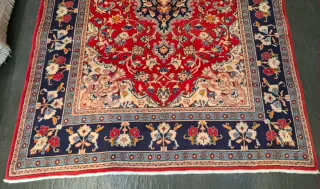 Tappeto persiano rosso e blu