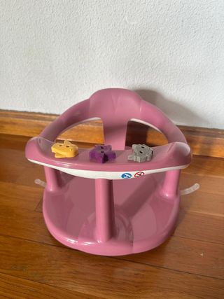 Asiento de baño para bebé rosa