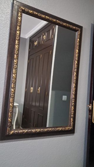 Espejo Marco Madera y Dorado