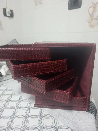 Joyero 5 pisos estilo piel cocodrilo