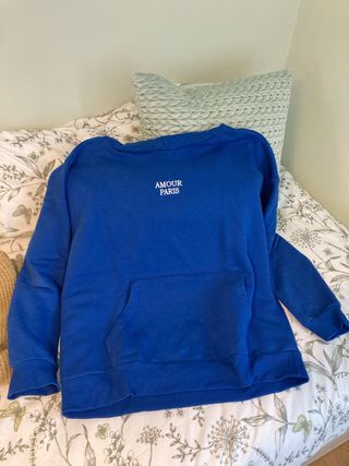 Sudadera azul Amour Paris Talla M