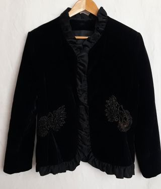 Chaqueta Terciopelo Vintage Negra
