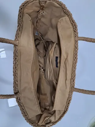 Bolso Capazo Verano Beige y Marrón. Nuevo.