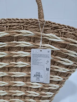 Bolso Capazo Verano Beige y Marrón. Nuevo.