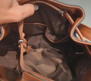 Bolso de Hombro Mujer Negro y Marrón