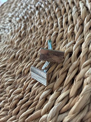 Gemelos vintage plateados