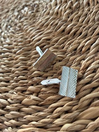 Gemelos vintage plateados