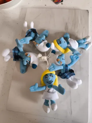 Lote di 5 figure dei Puffi